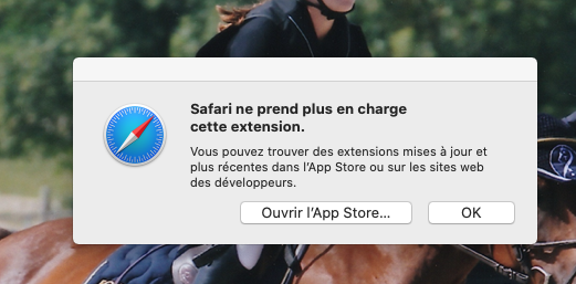 extensions safari ne fonctionne pas