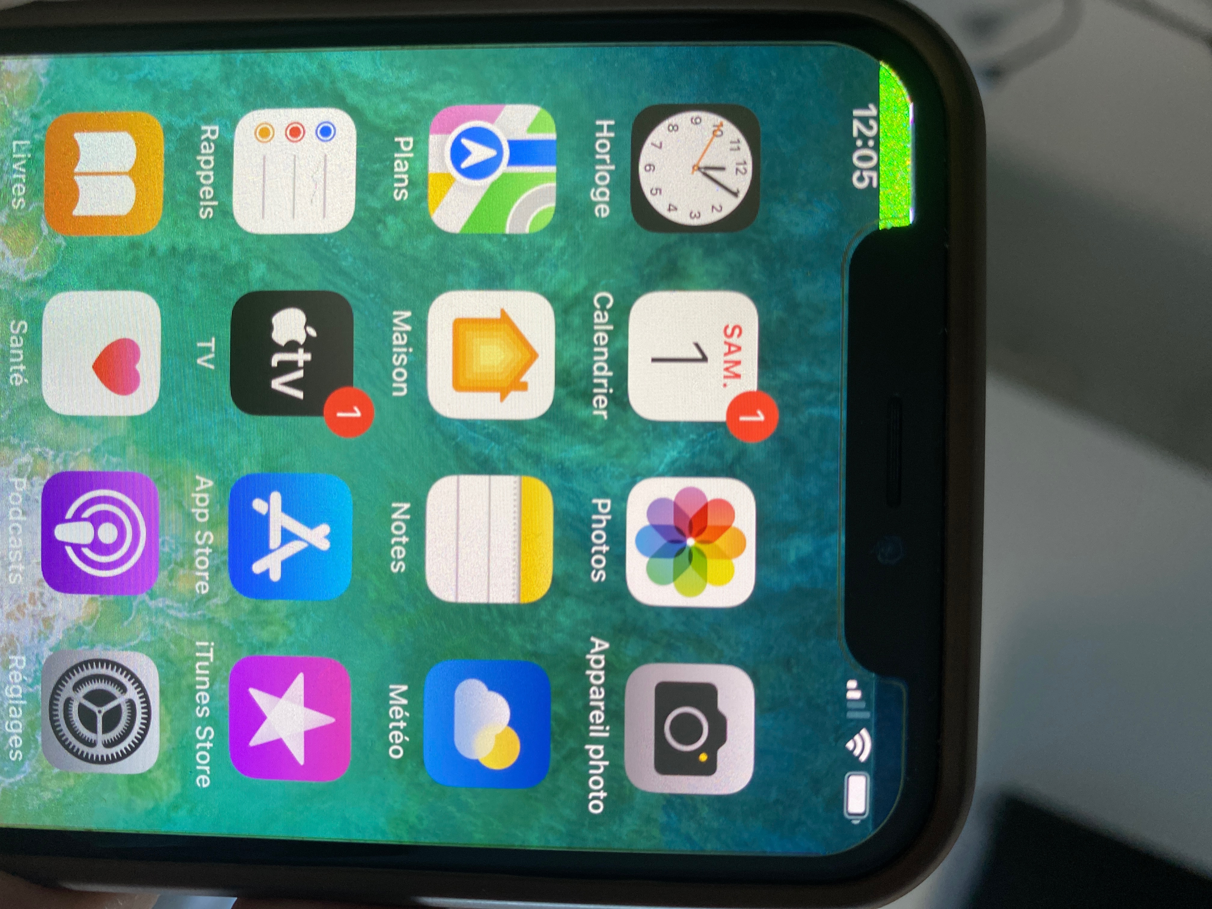 Barre Verte S Affiche En Haut De L Ecran Communaute Apple