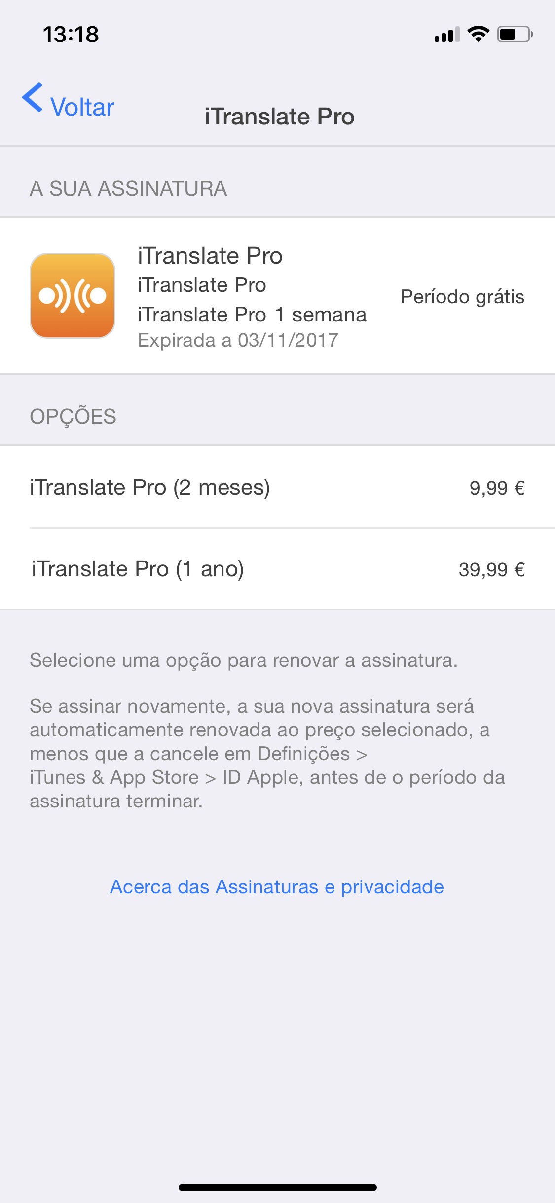 iOS 13 avisa quando o usuário está excluindo app com assinatura ativa