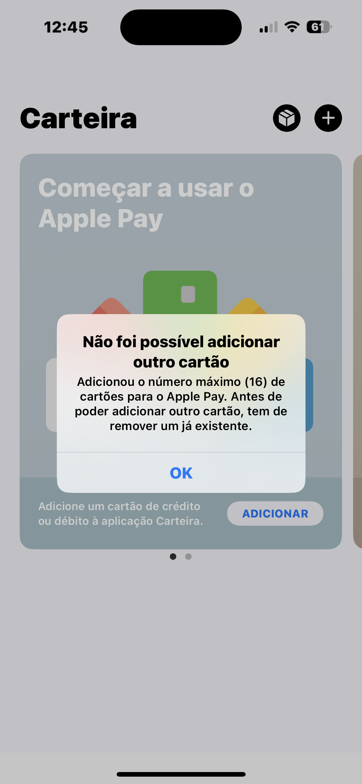 Não consigo por cartão para pagar a minha… - Apple Community