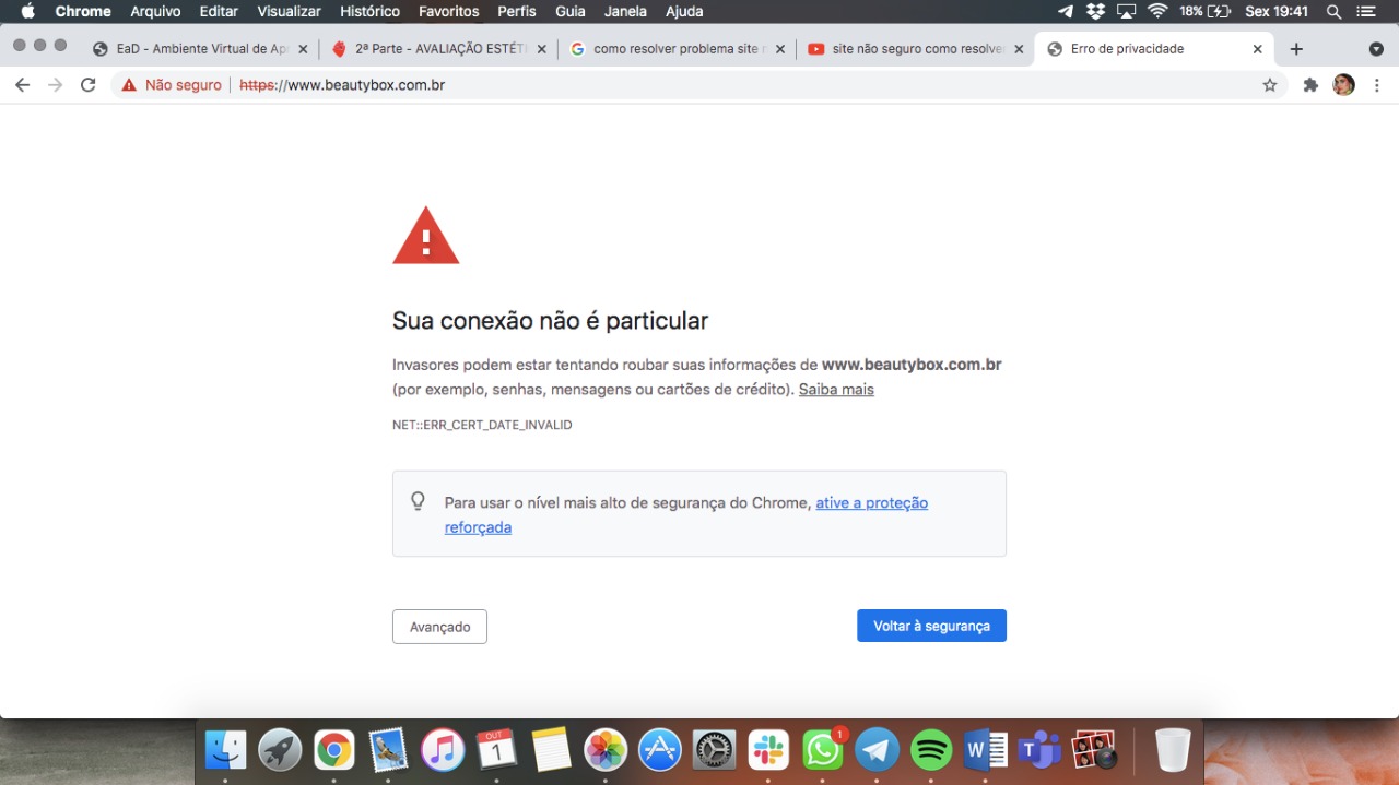 Sua conexão não é particular': como resolver erro no Google Chrome