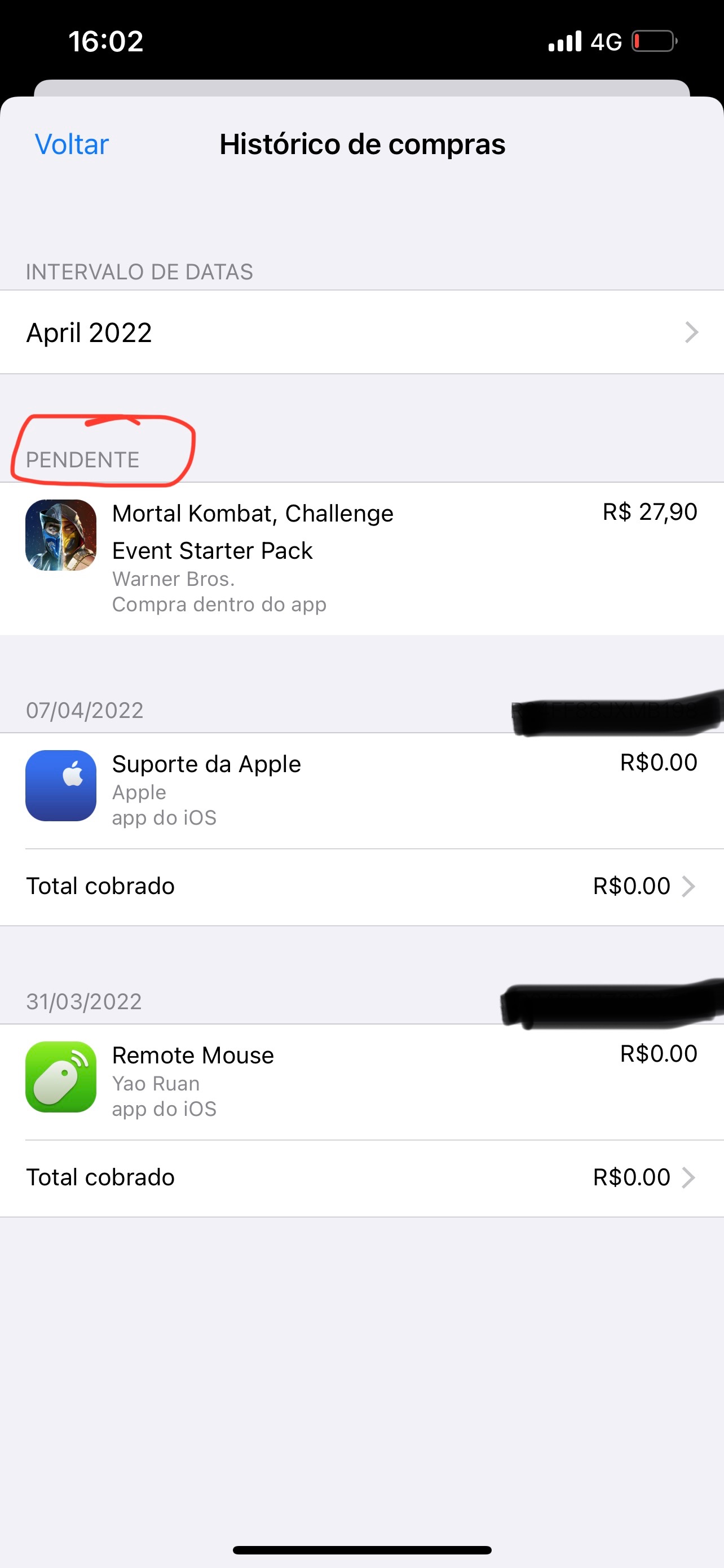 Compra pendente no iPhone - Comunidade da Apple