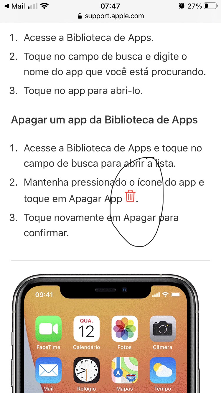 Desinstalei um app e ele não apagou … - Comunidade da Apple