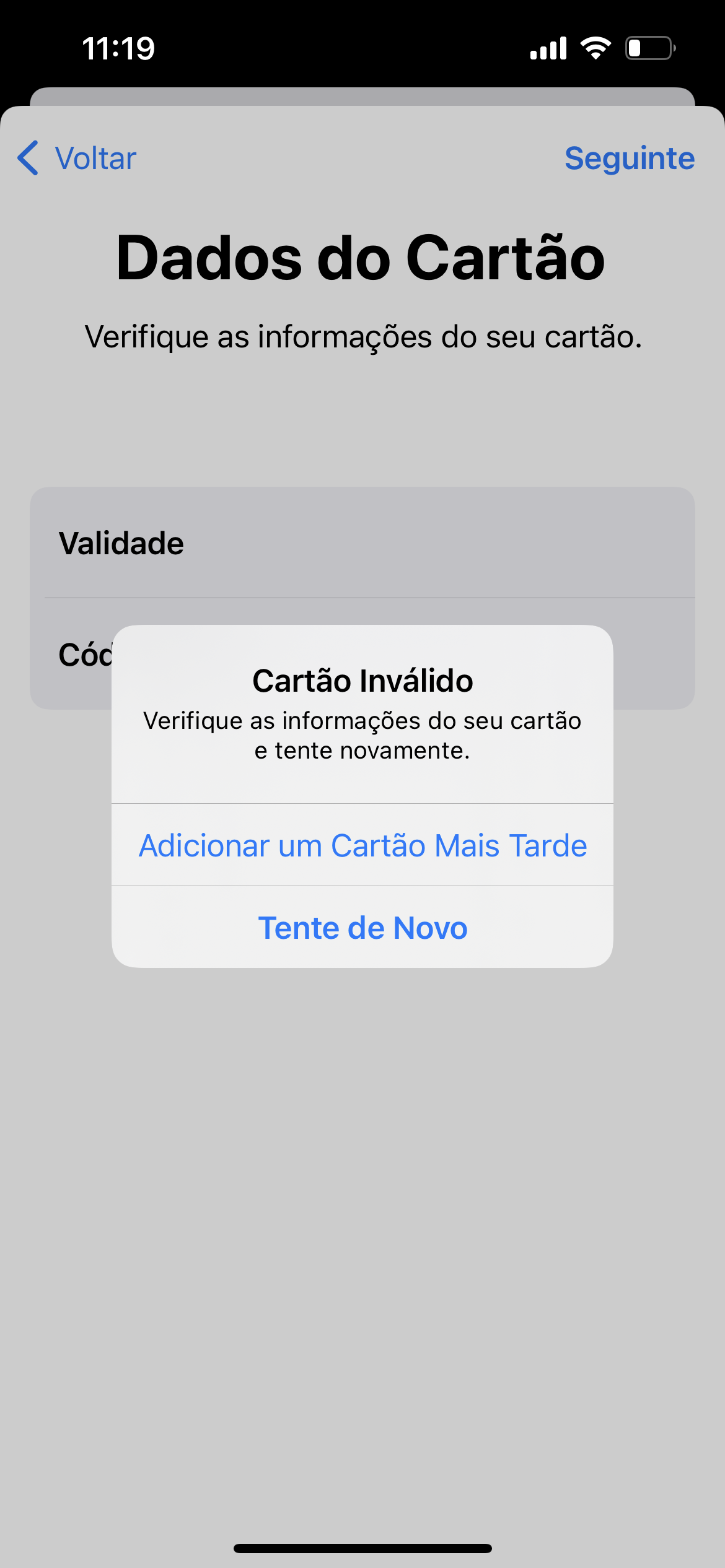 Código do presente inválido - Comunidade Google Play