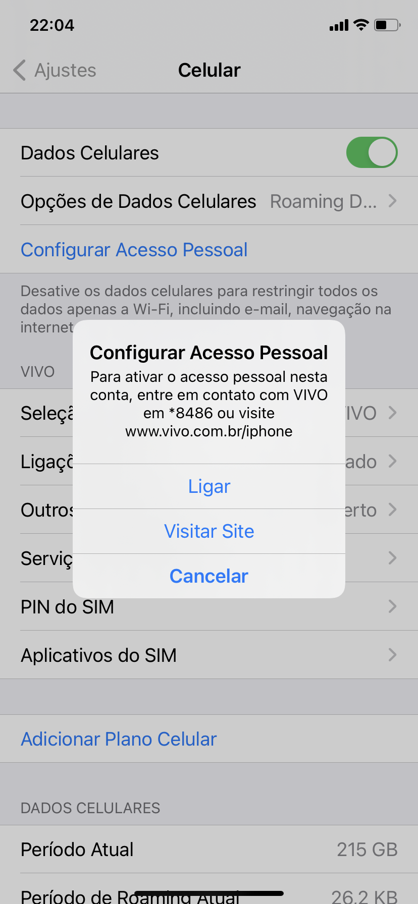 Acesso pessoal não funciona no iPhone Comunidade da Apple