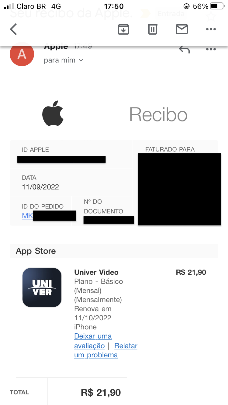 Cobrança indevida na App Store - Comunidade da Apple