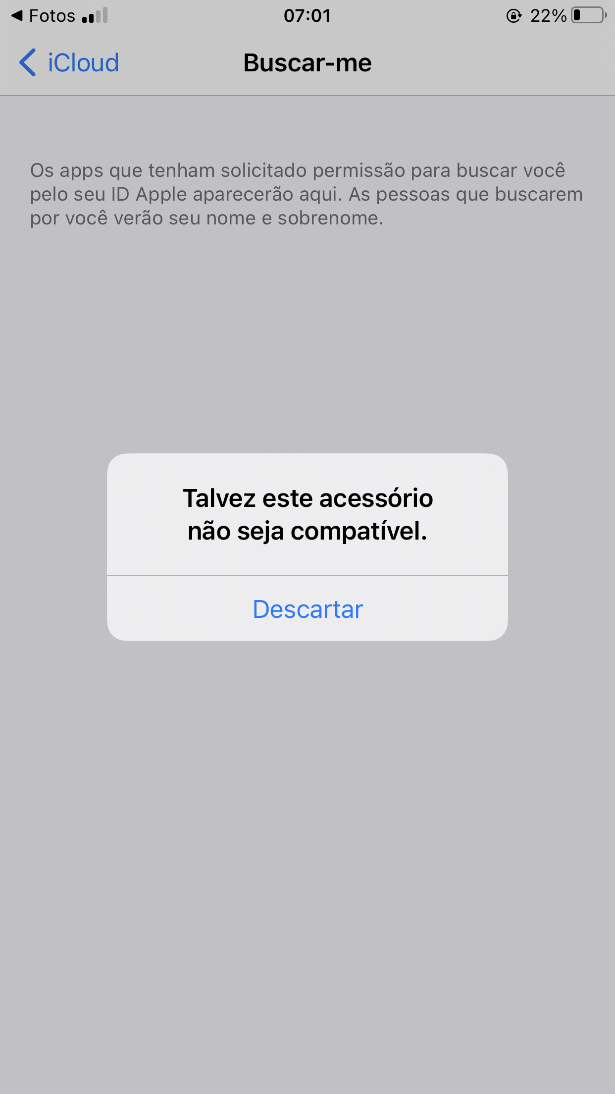 iPhone Está aparecendo acessório n… Comunidade da Apple