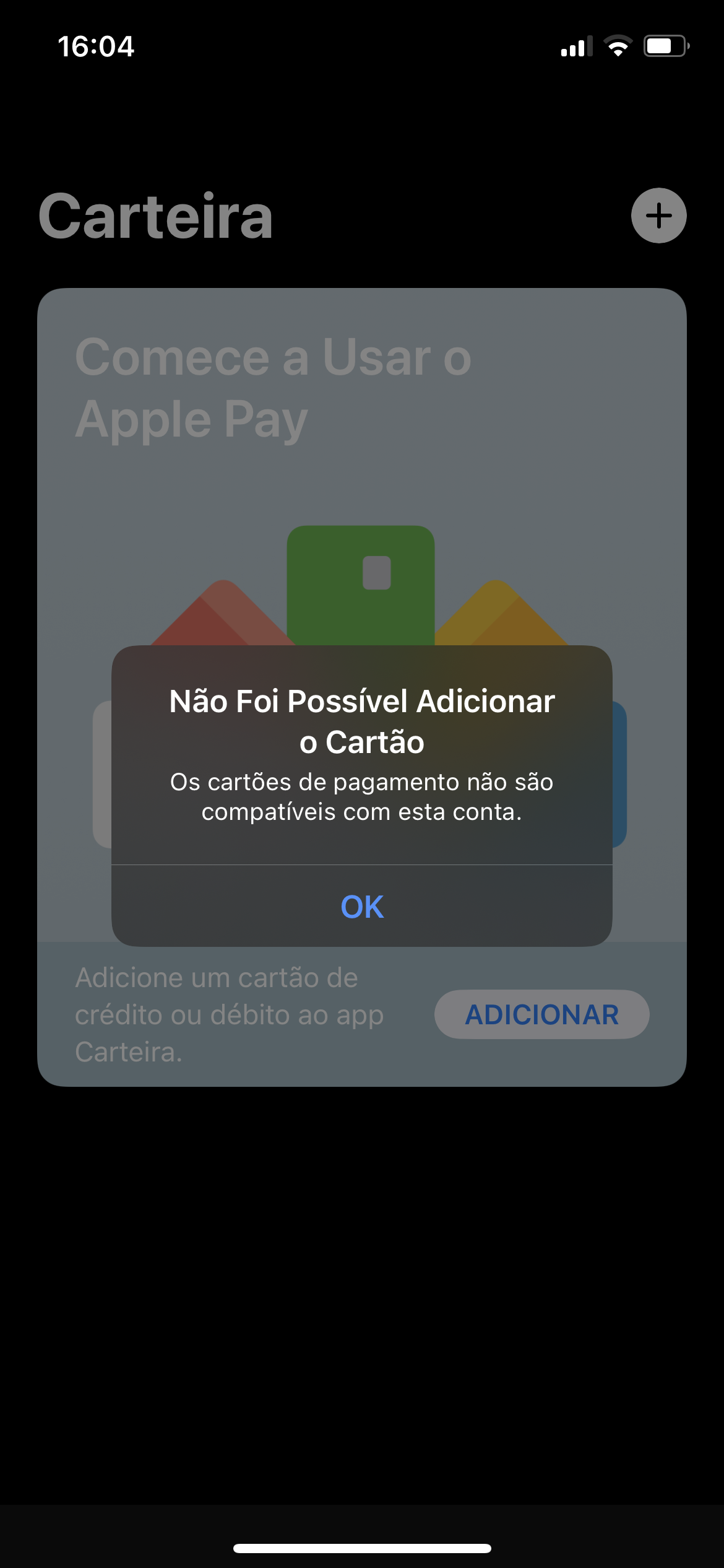 Não consigo por cartão para pagar a minha… - Apple Community