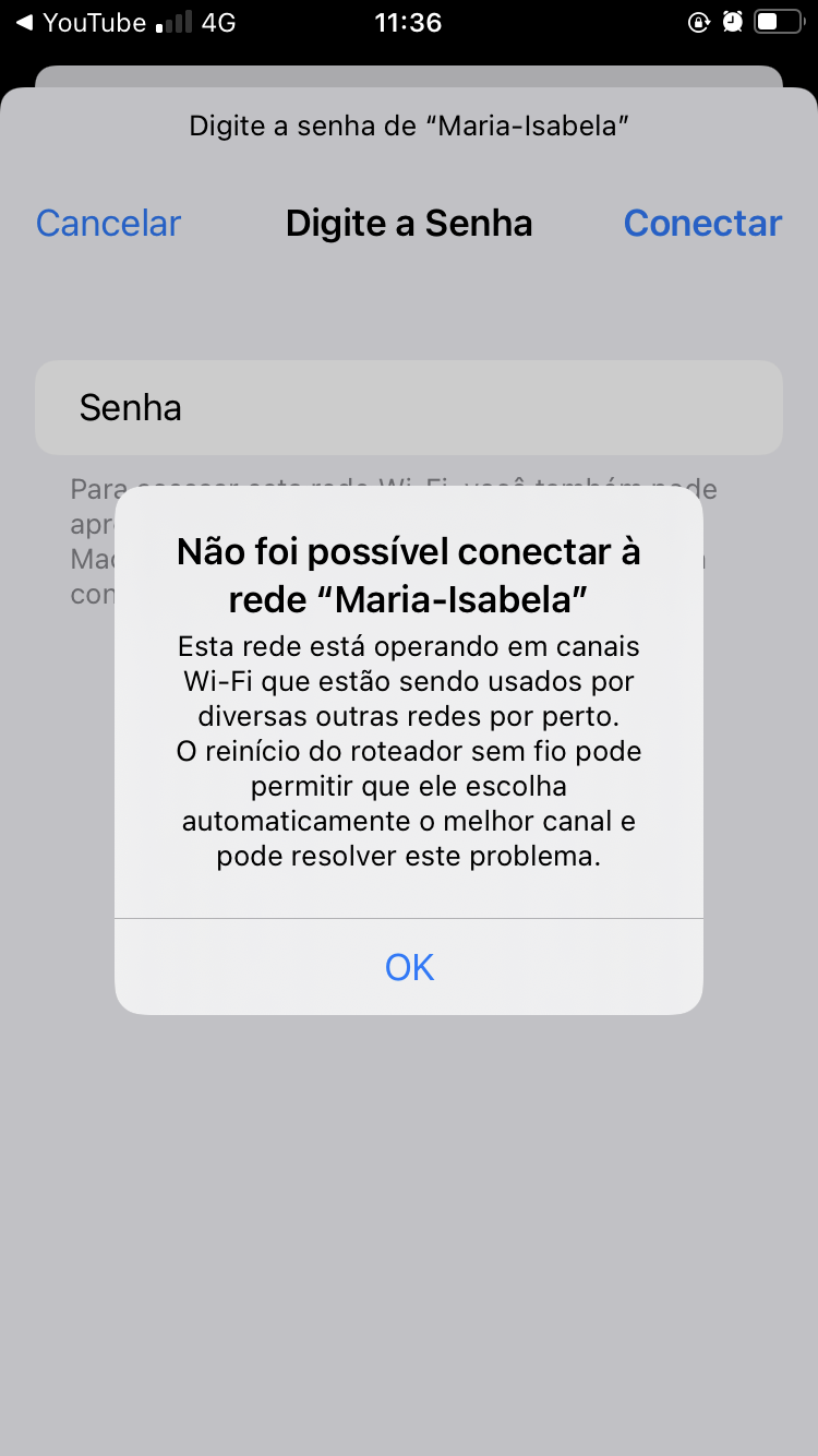 O que deverei fazer se não conseguir me conectar à minha rede