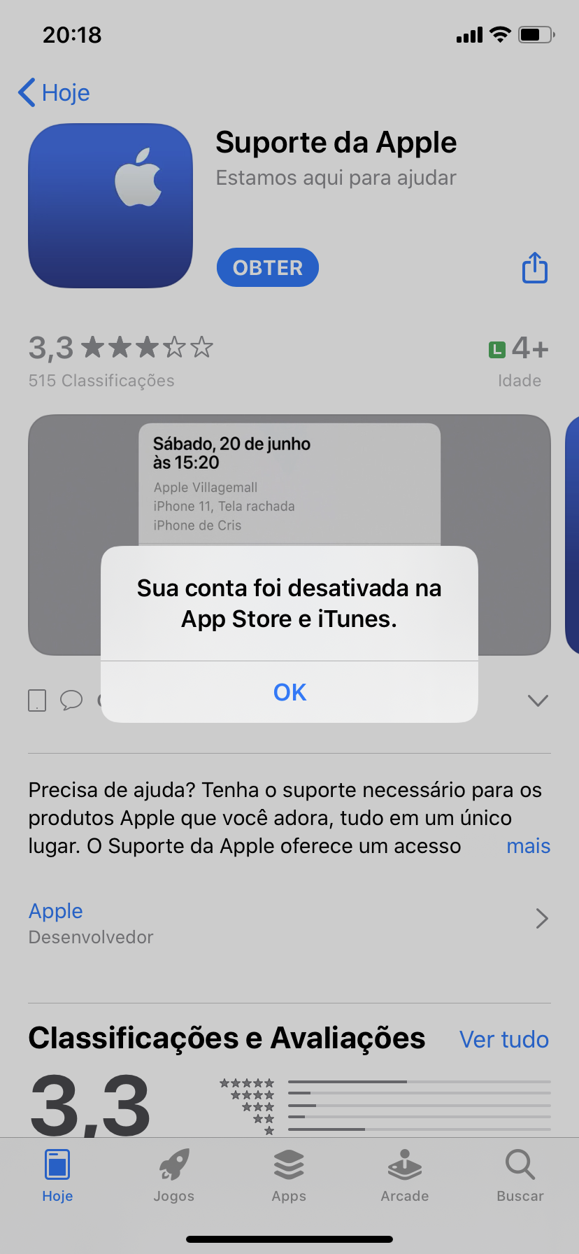 Não consigo baixar app - Comunidade da Apple