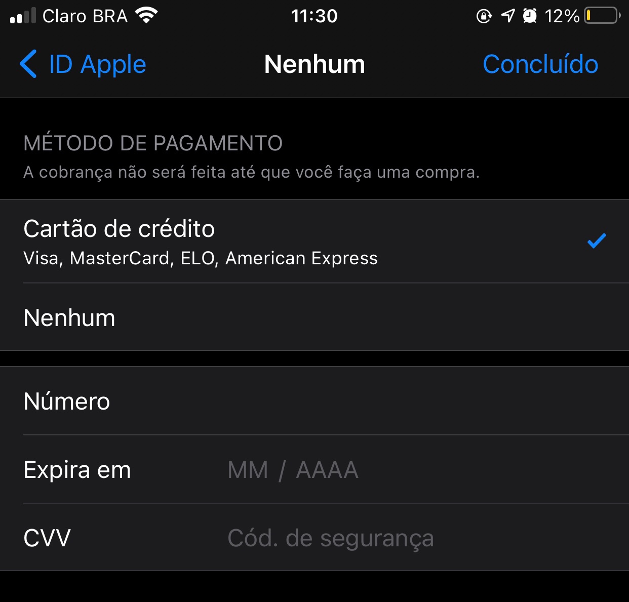 Não consigo por cartão para pagar a minha… - Apple Community