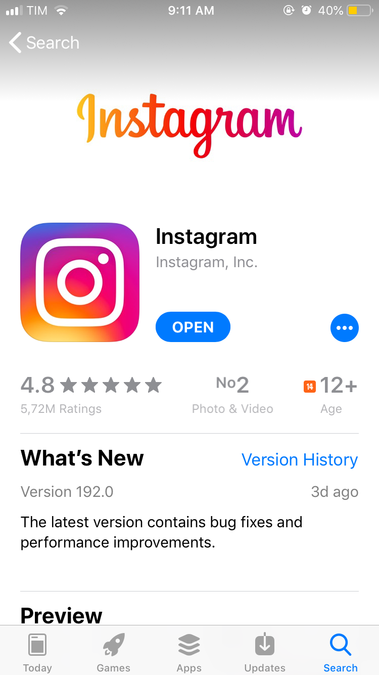 Não consigo baixar o Instagram no iP… - Comunidade da Apple