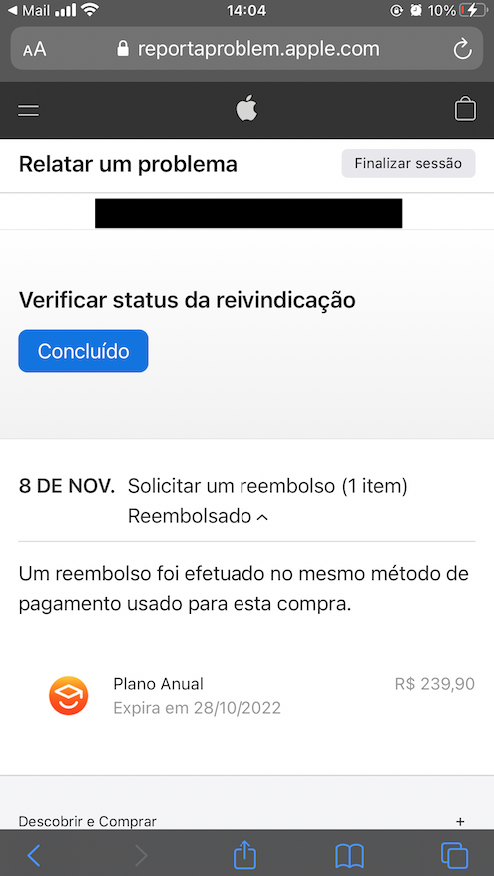 Solicitei um reembolso no iPhone e n… - Comunidade da Apple